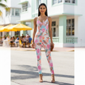Pink Floral Jumpsuit